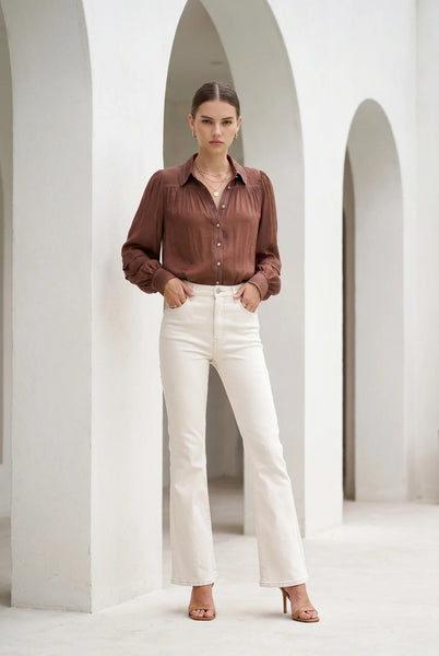 Celine Blouse - Amber Brown