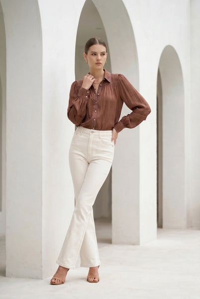 Celine Blouse - Amber Brown