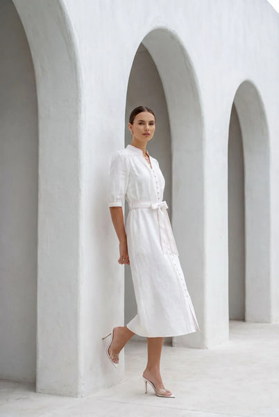 Manhattan Long Dress - White