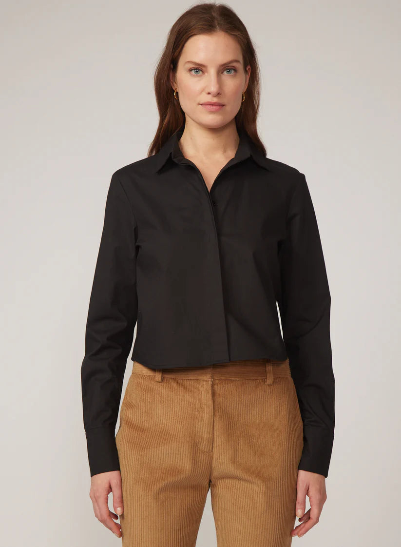 Madilyn Blouse - Black Poplin