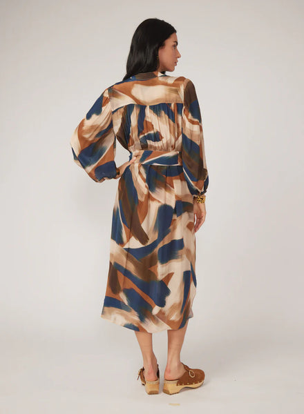 Elora Dress - Brushstroke Swirl