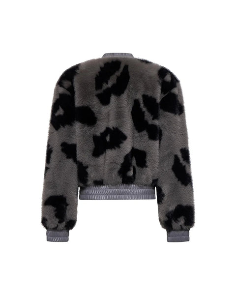 Costa Fur Coat - Grey/Black