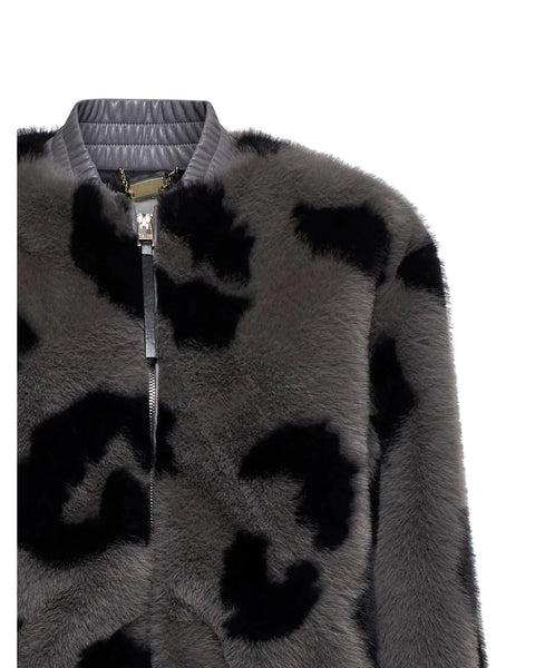 Costa Fur Coat - Grey/Black