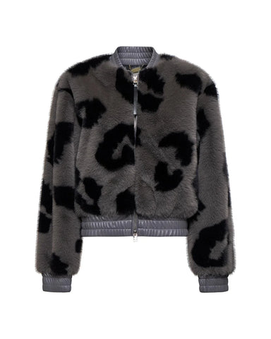 Costa Fur Coat - Grey/Black