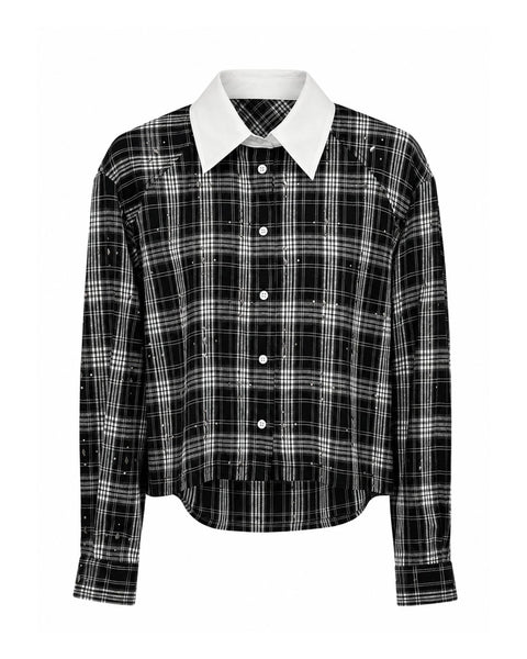 Lyra Shirt - Check Black/White