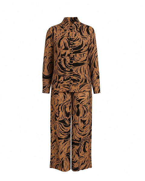 Pajama Set - Nude Check/Cork Brown