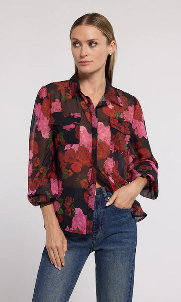 Oslo Floral Shirt - Floral Fantasy Red