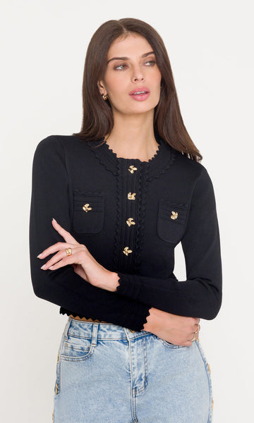 Blossom Cardigan - Black