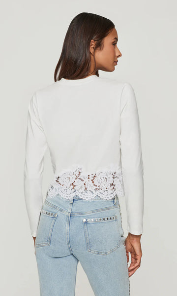 Tabitha Lace Combo Top - White
