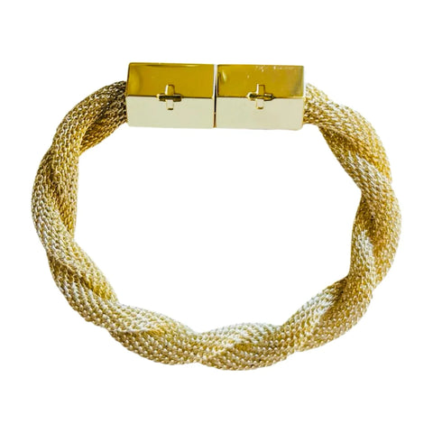 Twisted Mesh Bracelet - Gold