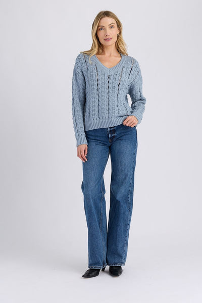 Cal V-Neck Pullover - Storm