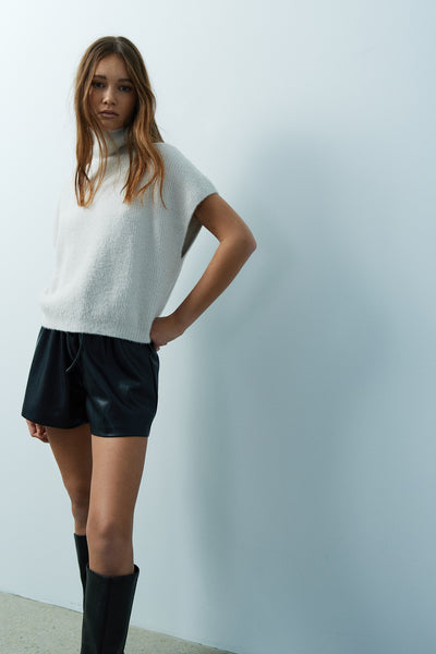 Jack Sleeveless Sweater - Feather Beige