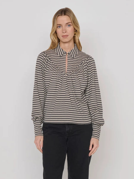 Jean Keyhole Top - Vintage Yarn Dye Stripe
