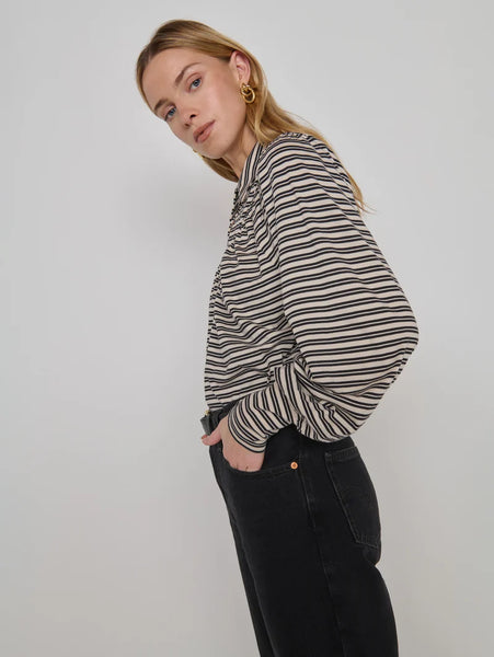 Jean Keyhole Top - Vintage Yarn Dye Stripe