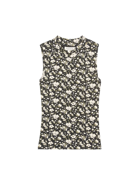 Joan Sleeveless Mock Neck Top - Layered Petals