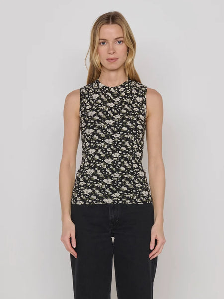 Joan Sleeveless Mock Neck Top - Layered Petals
