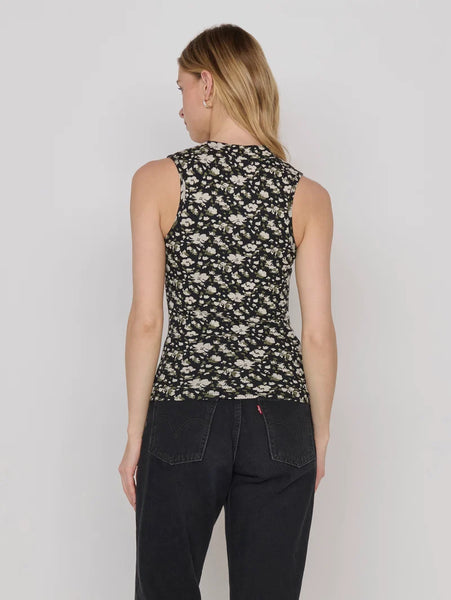 Joan Sleeveless Mock Neck Top - Layered Petals