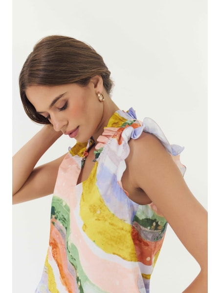 Brenna Top - Cascade Brushstrokes