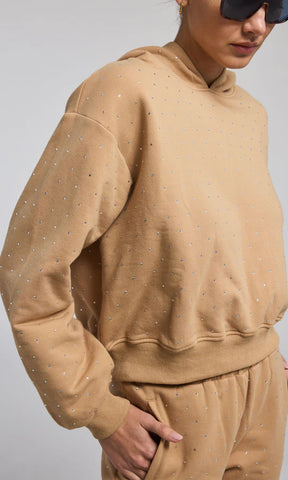 Renae Crystal Hoodie - Camel