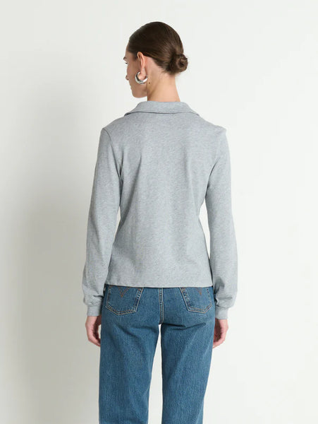 Kimberley Polo Tee - Heather Grey