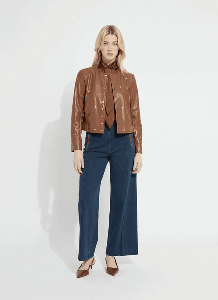 Luanne Studded Vegan Leather Jacket - Harness