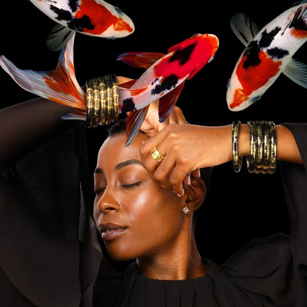 All Weather Bangle® - Koi - Noir