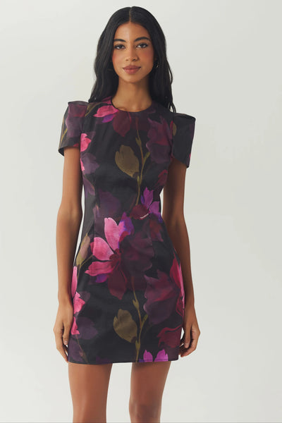 Bryce Dress - Black/Multi Watercolor