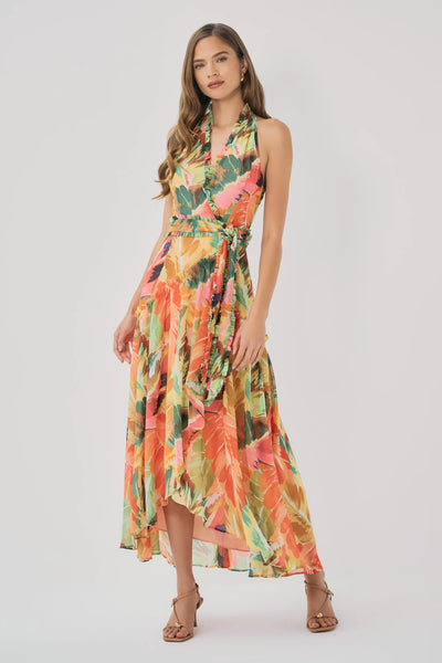 Fredy Dress - Multi Soft Hothouse Tropical