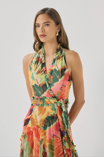 Fredy Dress - Multi Soft Hothouse Tropical