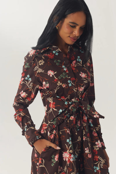 Reney Dress - Brown/Multi