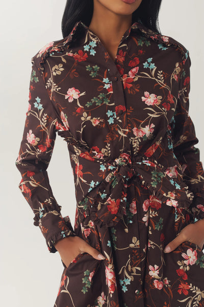 Reney Dress - Brown/Multi