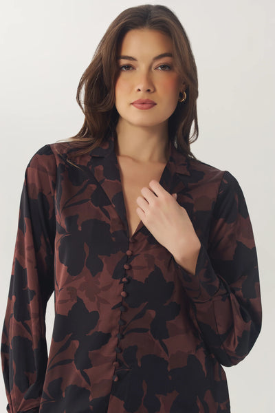 Cain Top - Brown/Black