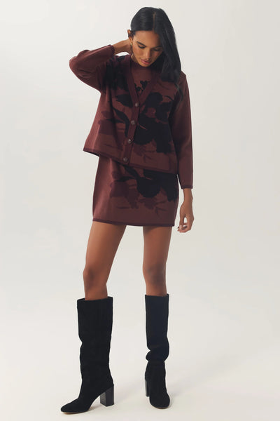 Brook Cardigan - Brown Black