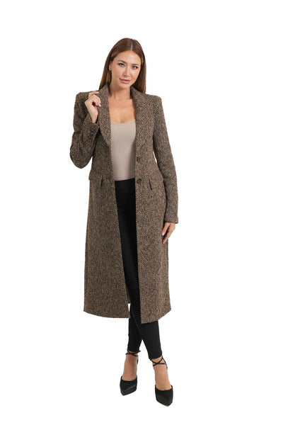 Elinor Long Coat - Brown