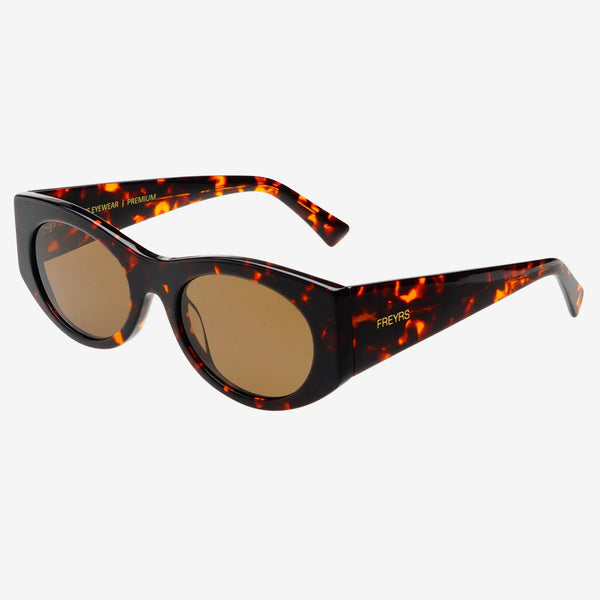 Layla Oval Sunglasses - Brown Tortoise