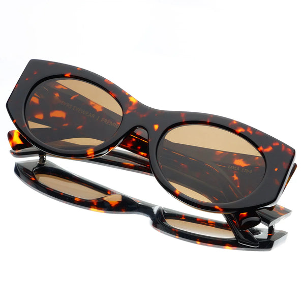 Layla Oval Sunglasses - Brown Tortoise