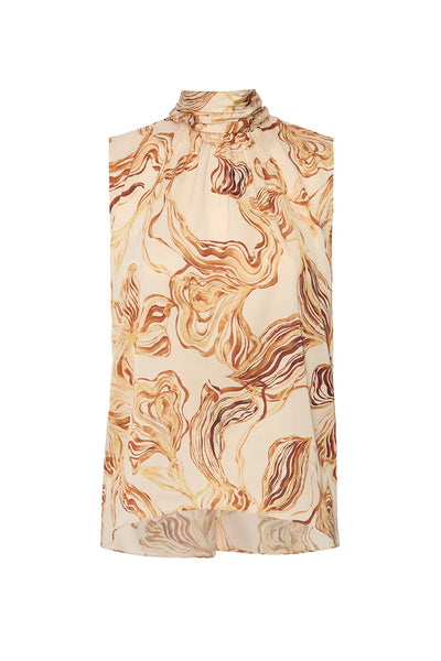 Luka Top - Golden Straw Satin