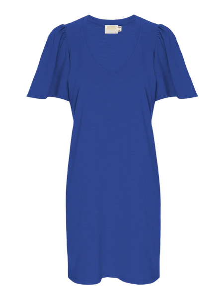 Mallory Flutter Sleeve Dress - Cobalt