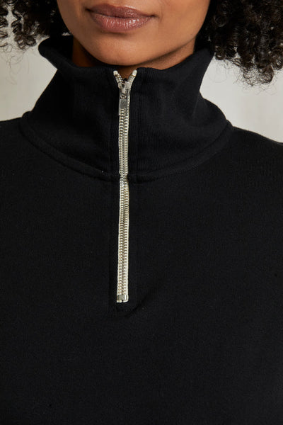 Maren French Terry Half Zip - True Black