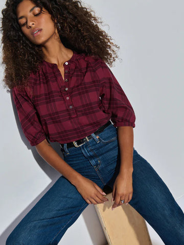 May Flannel Top - Party Plaid