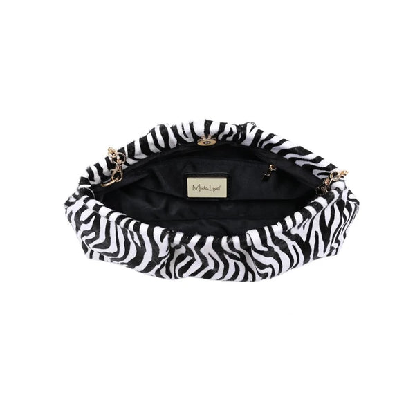 Elva Zebra Clutch - Black/White