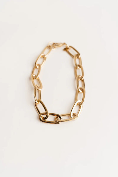 Margot Paper Clip Chain Necklace - Gold