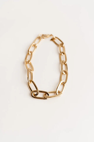 Margot Paper Clip Chain Necklace - Gold