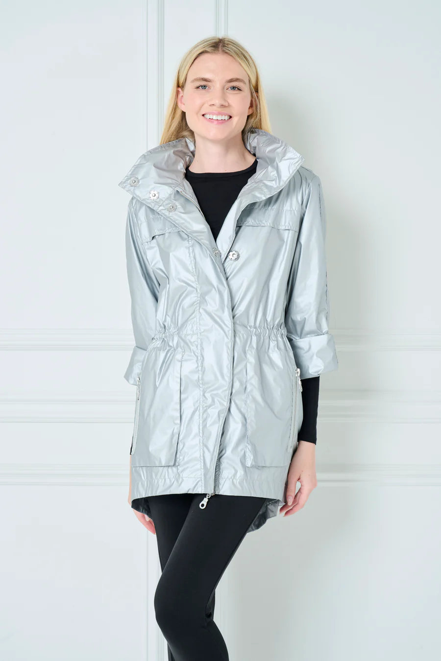 Matte Metallic Anorak Jacket - Silver – GRAND AND MERCER