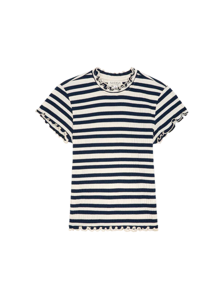 Natalia Top - Crinkle Stripe