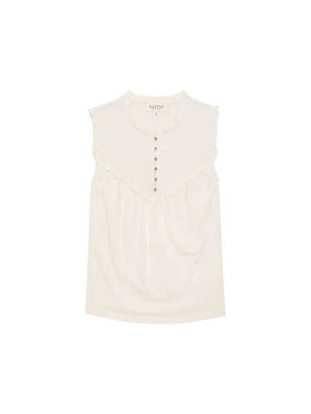 Nelly Smocked Top - Porcelain