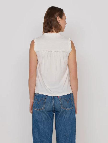 Nelly Smocked Top - Porcelain
