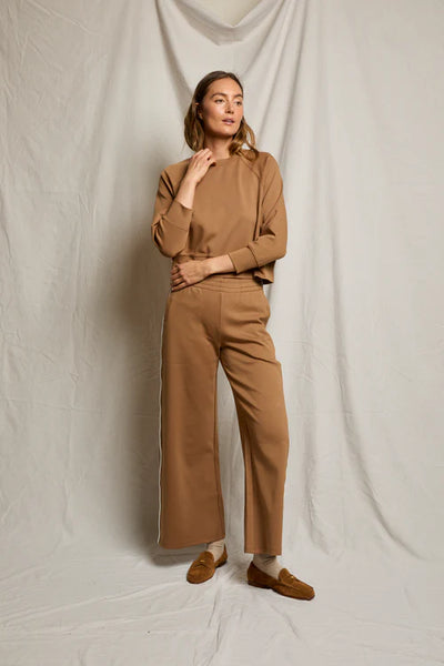 Mikos Travel Wide Leg Pant - Mocha