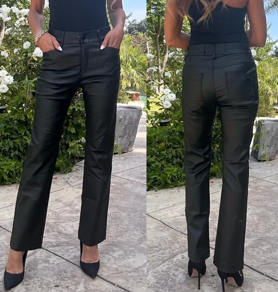 Novel Pant - Black Vegan Leather