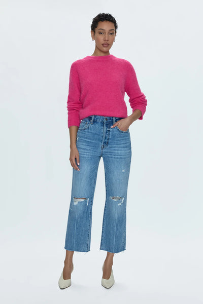 Ivy Crewneck Sweater - Hot Pink